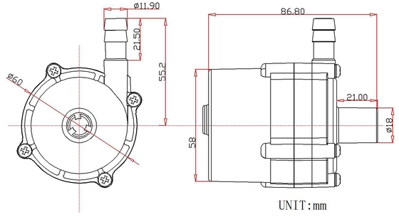 مضخة تعزيز 12V / 24V لجهاز التبريد ومضخة الضوء LED JQ-P6201