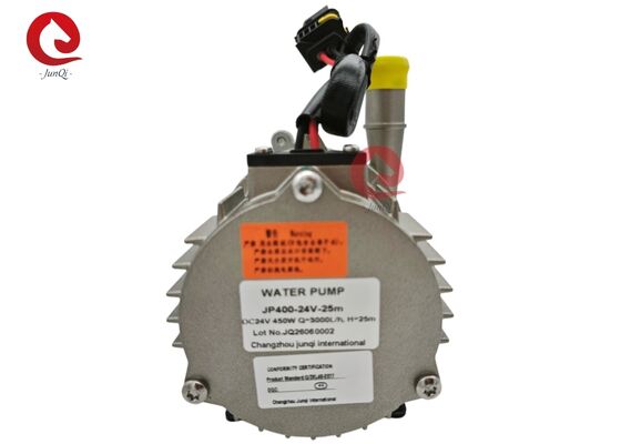 مضخة المياه المترددة ذات الكفاءة العالية JUNQI 24V بدون فرش 3000LPH 25m Head للسيارات التجارية والشاحنات الثقيلة نظام تبريد