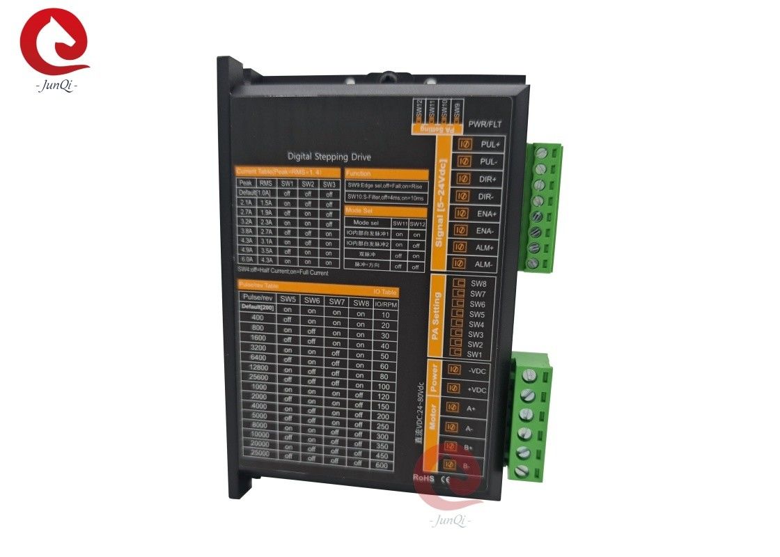 JQ6A سائق محرك خطوة خطوة 2-80VDC 1-6A وحدة تحكم محرك خطوة لـ Nema17 Nema 23 Nema34
